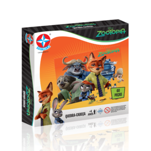 Quebra Cabeça Zootopia 60 peças