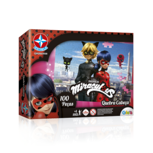 Quebra Cabeça Ladybug 100 Peças