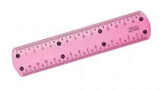 REGUA 15 CM WALEU NEW LINE COLORS ROSA
