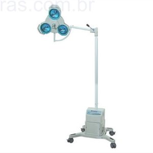 FOCO CIRURGICO C/ 3 BULBOS C/ BATERIA REGARREGAVEL