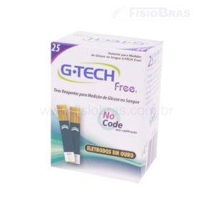 TIRAS REAGENTES P/ MEDIÇÃO DE GLICOSE (CX 25 UN) – G-TECH