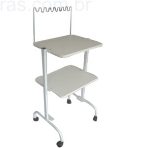 MESA AUXILIAR AP TUB 2 PARTES 80 X 50 X 40 CM ROD.SUP.CABO