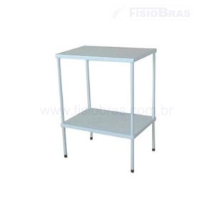 MESA AUXILIAR INOXIDAVEL 90X50X0,80 SEM RODIZIO