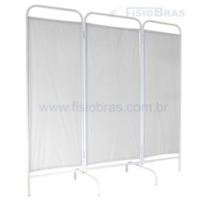 BIOMBO 03 PARTES C/RODAS PLASTICO BRANCO LAVAVEL