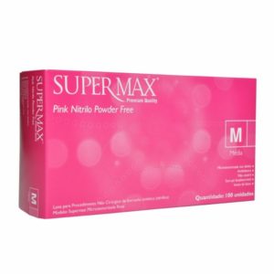 Luva de Procedimento Nitrilo Rosa – Supermax
