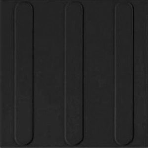 Piso Tátil Direcional Preto 25cm X 25cm (1m² = 16 peças)